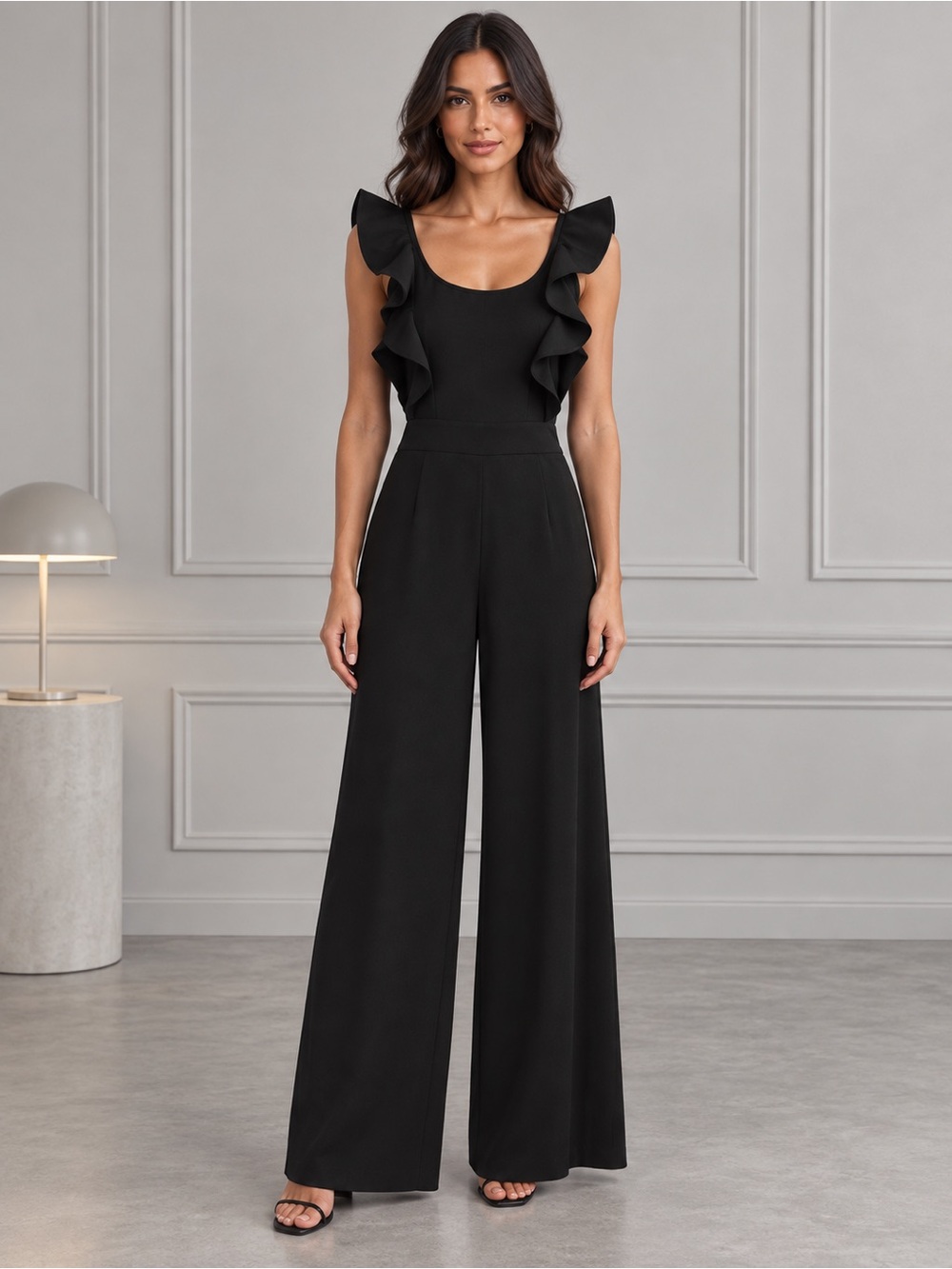 PETAL & PUP Yvonne Black Jumpsuit small B212